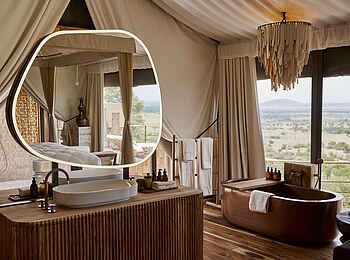 Laba Grumeti Art Lodge: Das luxuriöse Badezimmer