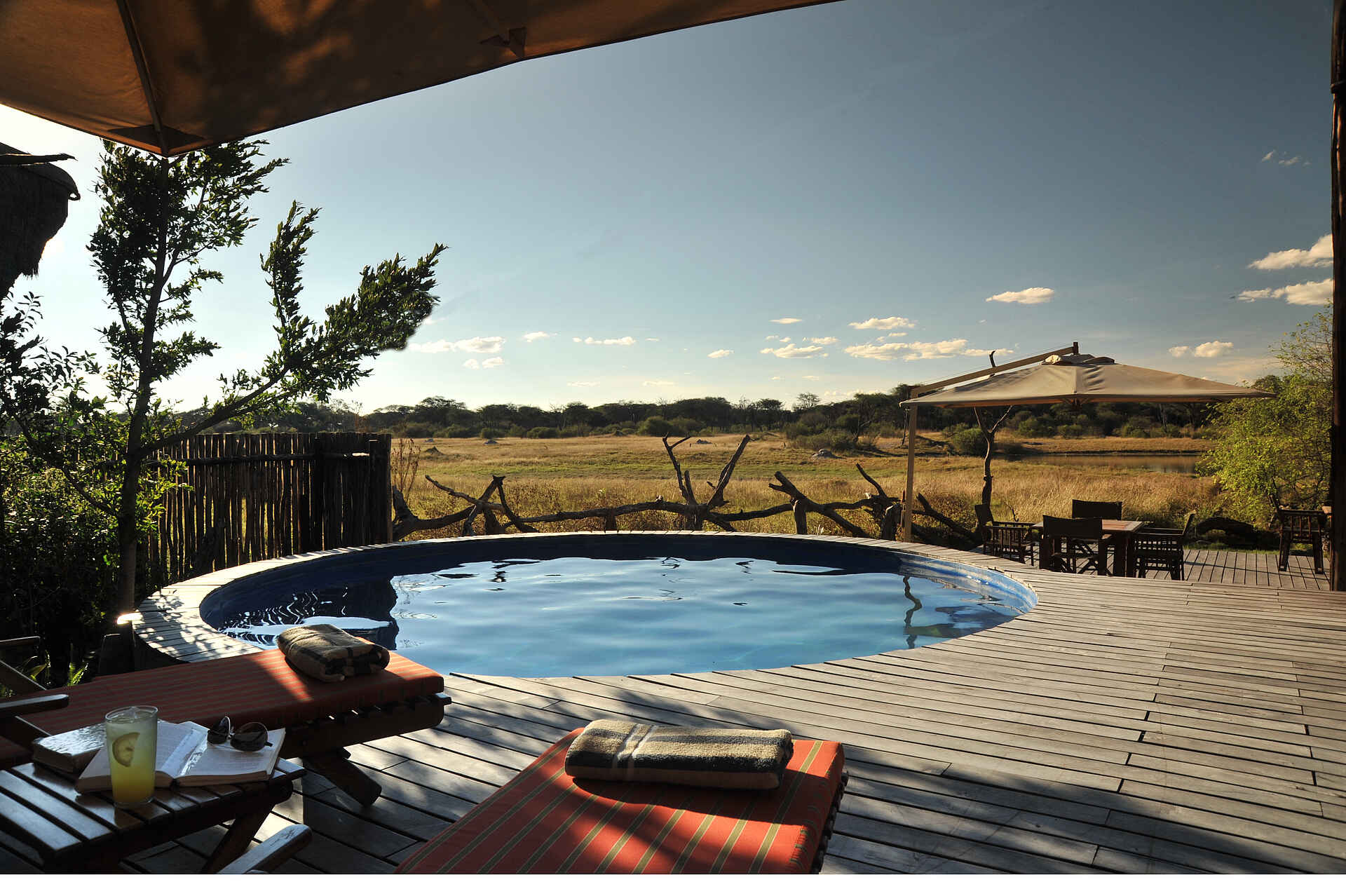 Hwange National Park, The Hide, Deck, Pool, Swimming Pool, Wasserloch, Preston Family