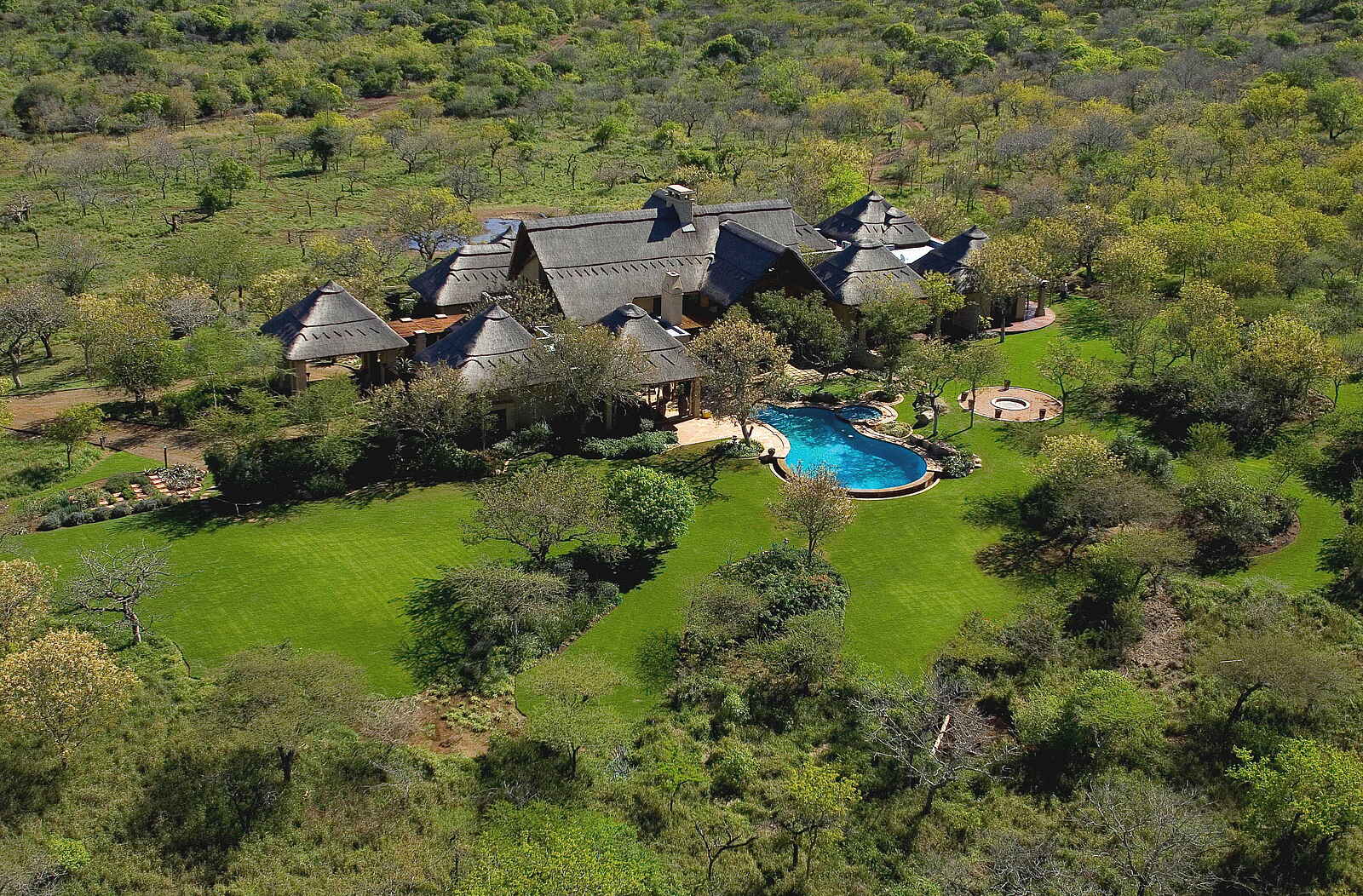 Thanda Villa iZulu: Die Thanda Villa aus der Luft Thanda Villa iZulu: Die Thanda Villa aus der Luft