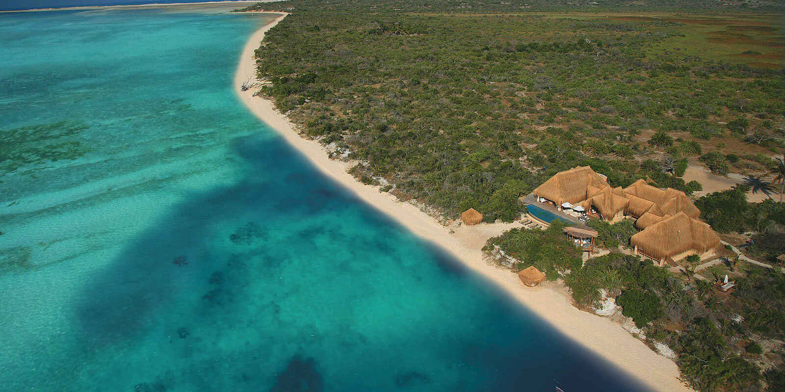 Azura Benguerra Island: Presidential Villa aus der Luft Azura Benguerra Island: Presidential Villa aus der Luft
