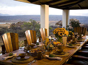 Bushmans Kloof Wilderness Lodge: Essbereich Bushmans Kloof Wilderness Lodge: Essbereich