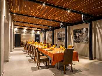 Chobe River Lodge: Der Essbereich