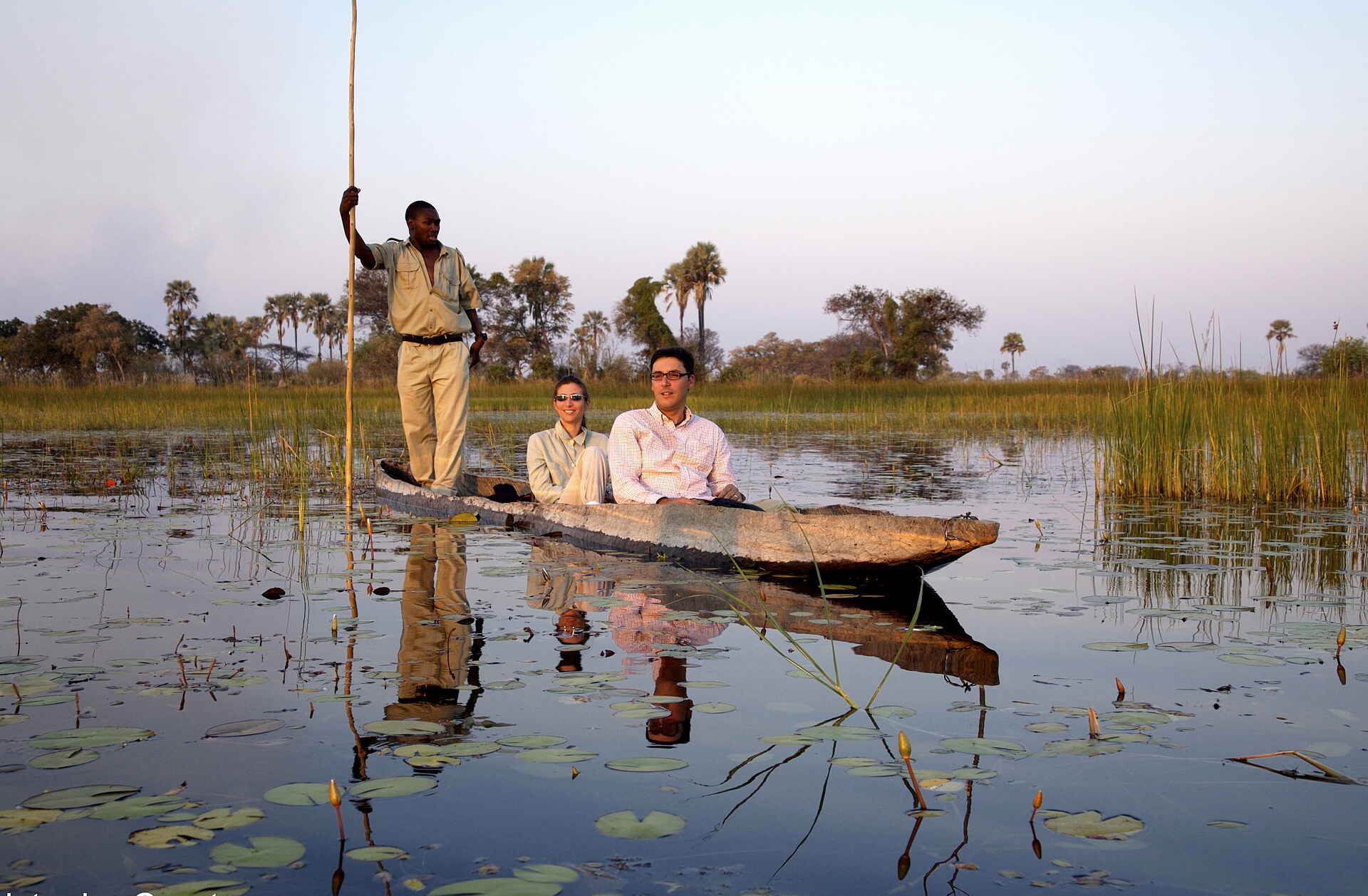 Boro-River, Delta Camp, Moremi Game Reserve, NG 27B, Okavango-Delta, Öko-Lodge, Mokoro, Mokoro-Ausflug