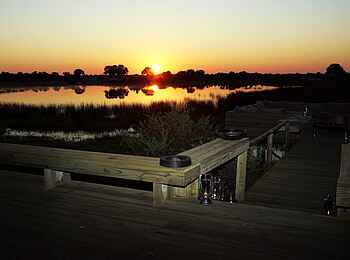 Vumbura Plains Camp: Sonnenuntergang