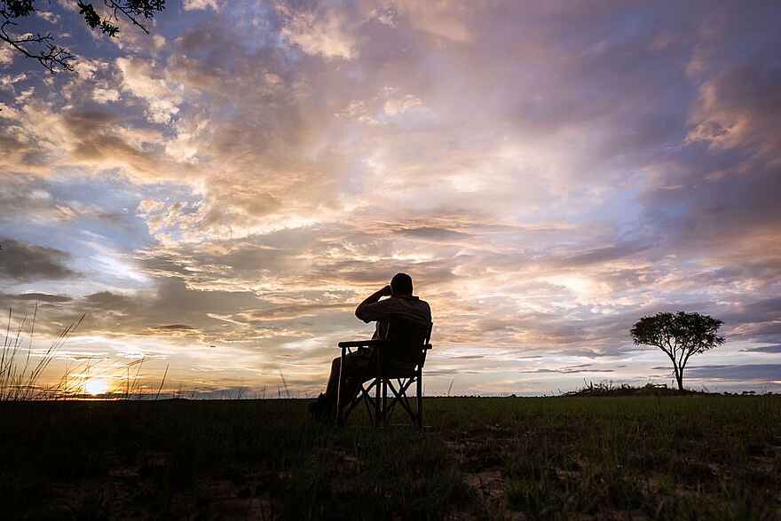 Chisa Busanga Camp: Sonnenuntergang Chisa Busanga Camp: Sonnenuntergang