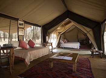 Kusini Serengeti Camp: Blick ins Zelt