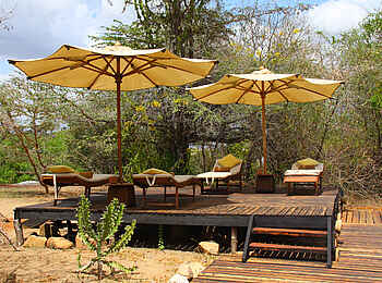 Selous Impala Camp: Sonnenterrasse