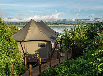 Magashi Camp: Die Zelte sind über Holzstege erreichbar