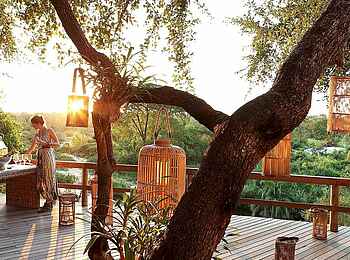 Londolozi Tree Camp: Getränke auf der Terrasse