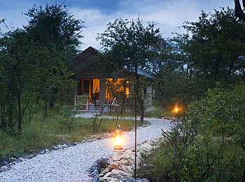 Mushara Bush Camp: Beleuchtete Pfade