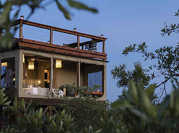 Simbavati Waterside Lodge: Blick auf das Sleepout Deck