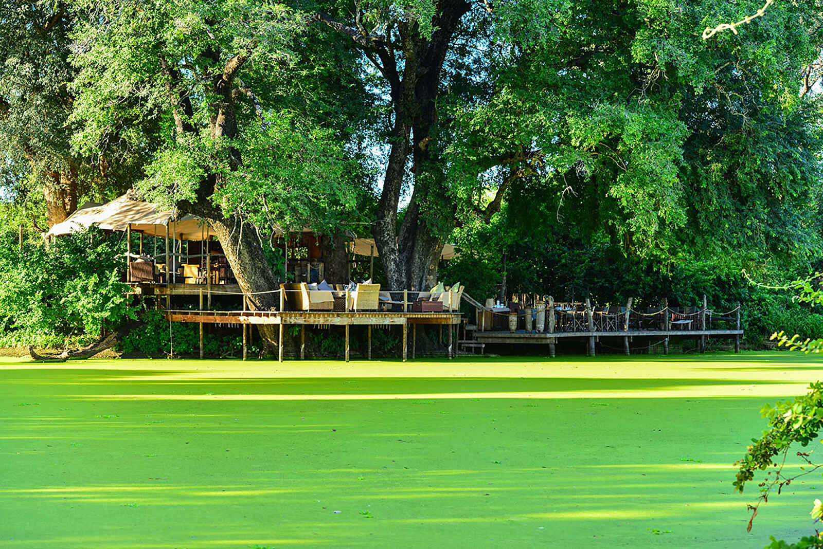 Kanga Expeditions: Blick zum Camp Kanga Expeditions: Blick zum Camp