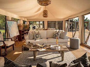 Fothergill Island Luxury Camp: In der Lounge