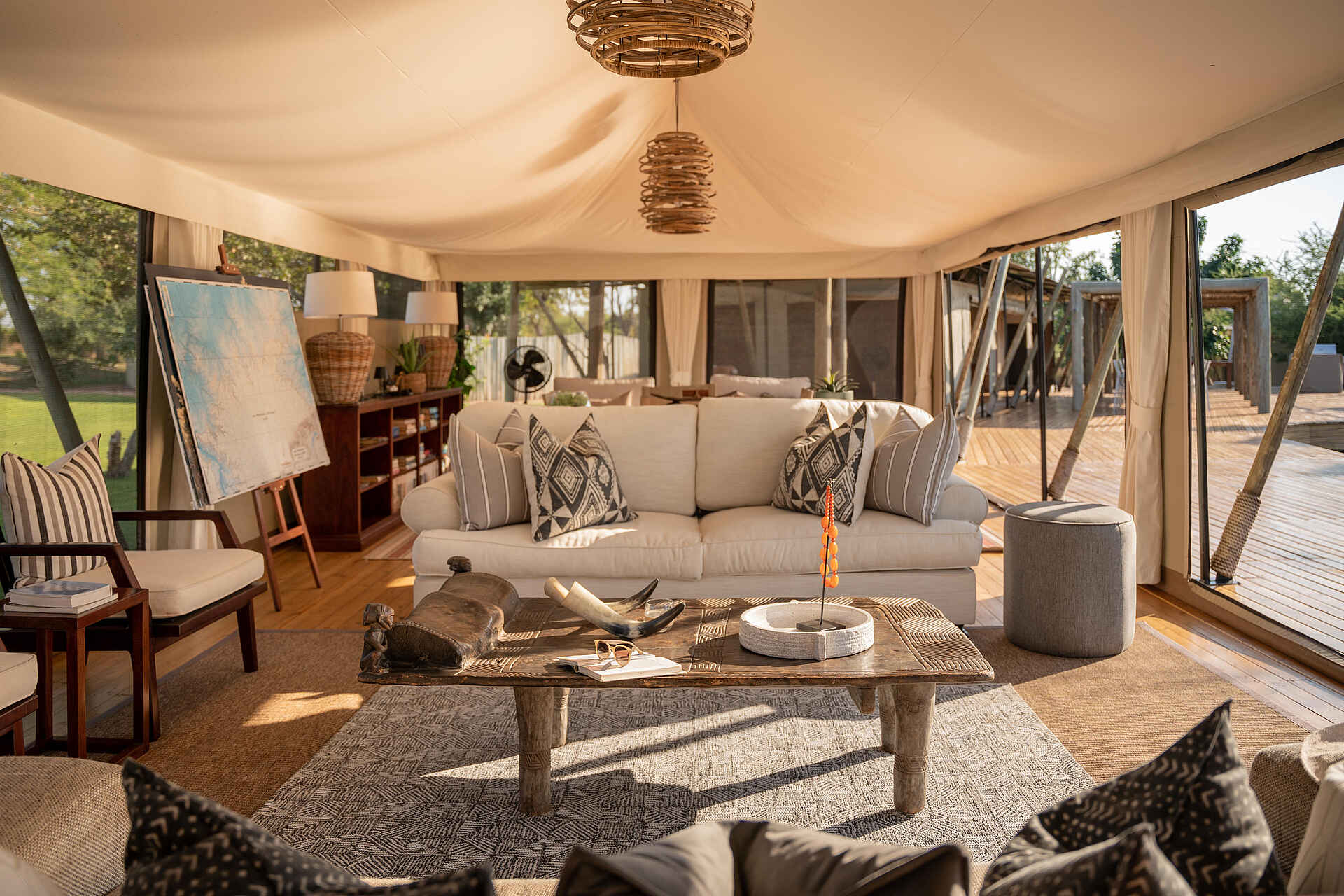 Fothergill Island Luxury Camp: In der Lounge