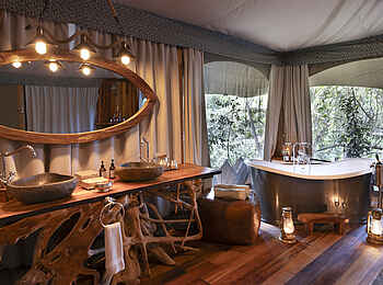 Mara Toto Tree Camp: Badezimmer mit freistehender Badewanne