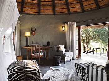 Motswari Game Lodge: Aussicht aus dem Schlafzimmer