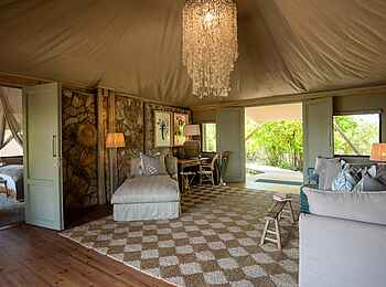 Mpala Jena Camp: Das Suiteinnere Mpala Jena Camp: Das Suiteinnere