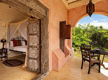 Qambani Luxury Resort: Sundowner Villa Terrasse