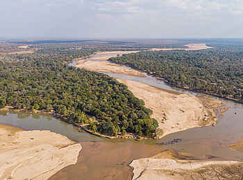 Takwela Camp: Blick auf die Takwela-Halbinsel Takwela Camp: Blick auf die Takwela-Halbinsel