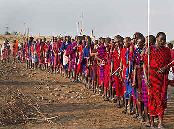 Chem Chem Lodge: Massai-Parade Chem Chem Lodge: Massai-Parade