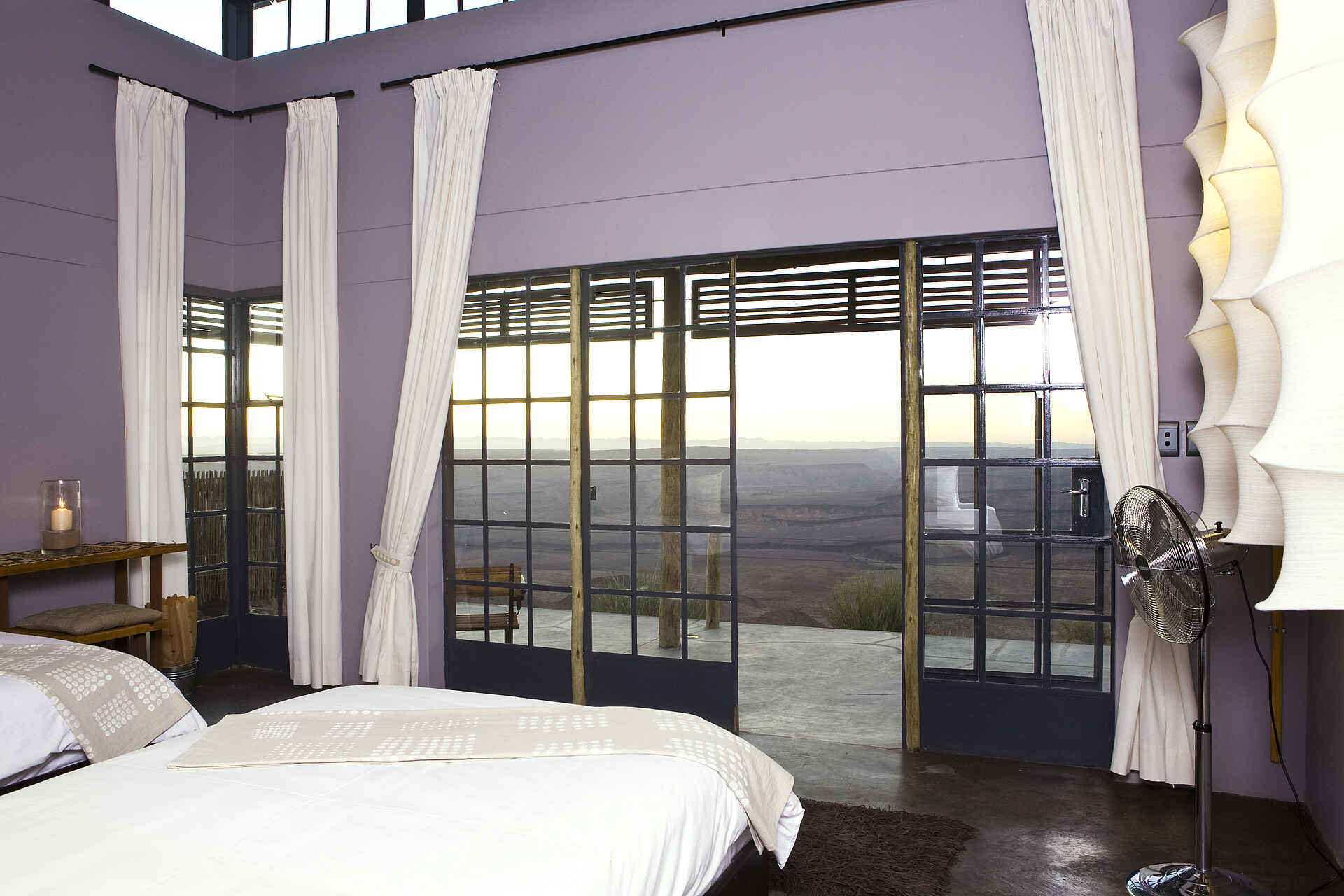 Canyon National Park, Fish River, Fish River Canyon, Fish River Lodge, Journeys Namibia, Köcherbaum, Bett, Chalet, Entspannung, Komfort, Panorama, afrikarma, afrikarma.de