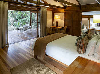 Makakatana Bay Lodge: Blick aus dem Familienzimmer Makakatana Bay Lodge: Blick aus dem Familienzimmer