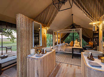 Monachira Camp: Ein offenes Badezimmer Monachira Camp: Ein offenes Badezimmer