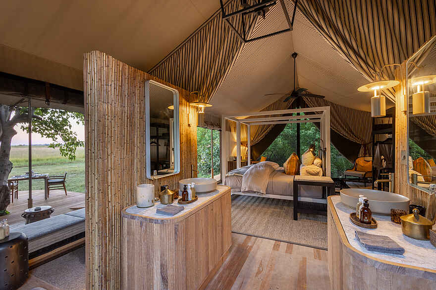 Monachira Camp: Ein offenes Badezimmer Monachira Camp: Ein offenes Badezimmer