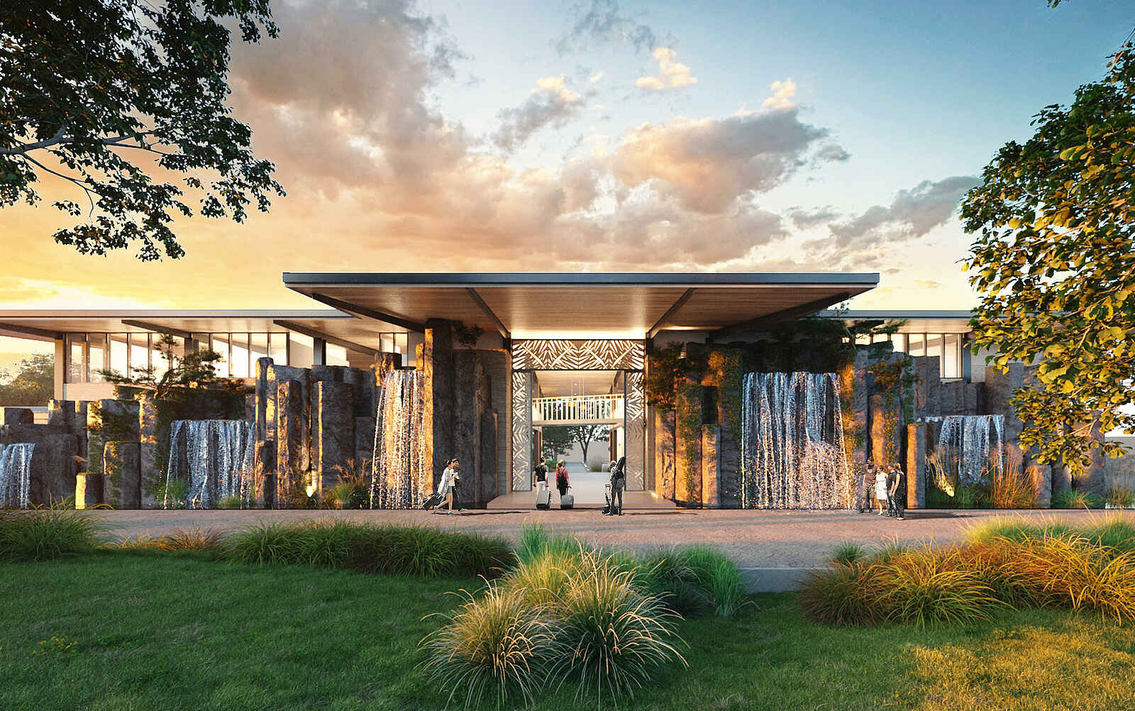 Waterfalls Lodge: Blick auf die Lodge Waterfalls Lodge: Blick auf die Lodge