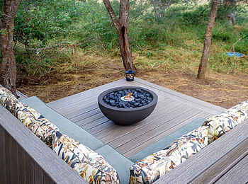 King's Camp: Feuerstelle der Luxury Suite King's Camp: Feuerstelle der Luxury Suite