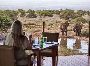 Elephant Gorge Camp: Blick auf Wasserloch