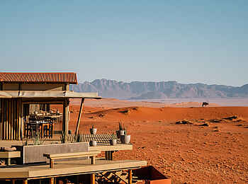 Wolwedans Desert Lodge: Terrasse Wolwedans Desert Lodge: Terrasse