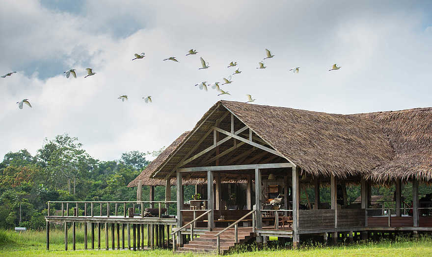 Mboko Camp: Ansicht des Speisesaals Mboko Camp: Ansicht des Speisesaals