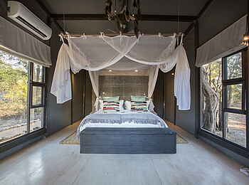 Simbavati River Lodge: Gemütliches Schlafzimmer