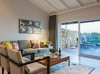 Grootbos Garden Lodge: Cottage Blick nach draußen Grootbos Garden Lodge: Cottage Blick nach draußen