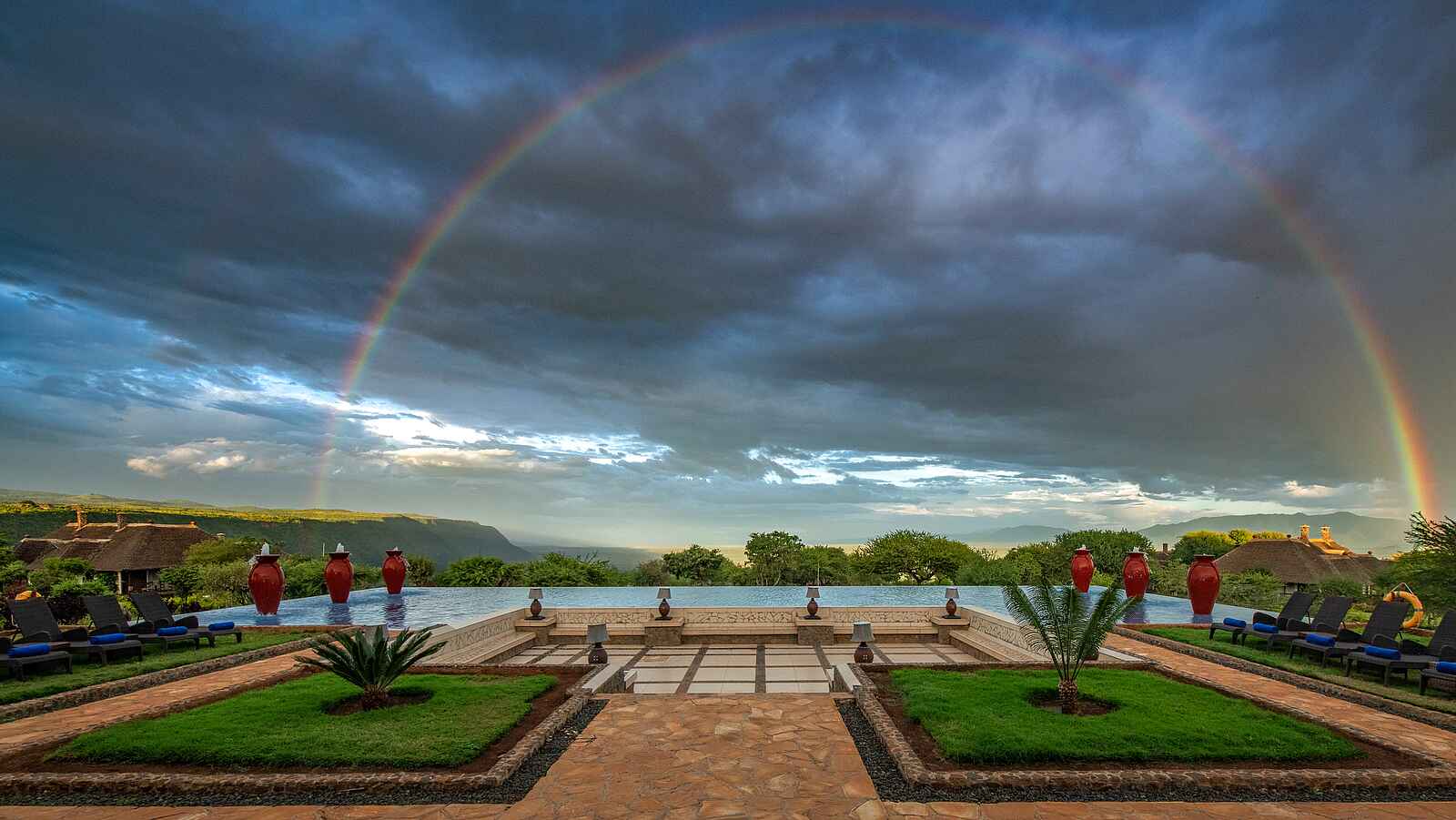Lake Manyara Kilimamoja Lodge: Blick auf den Pool Lake Manyara Kilimamoja Lodge: Blick auf den Pool