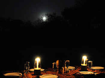 Mwagusi Safari Camp: Abendessen unter Sternen