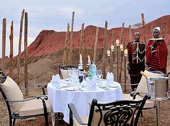 Ngorongoro O'ldeani Mountain Lodge: Boma Dinner