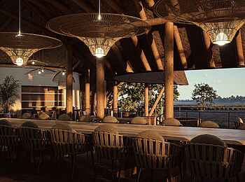 Chobe Savanna Lodge: Essbereich