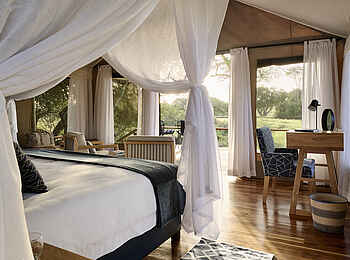Sanctuary Tambarare Lodge: Großzügiges Gästezelt Sanctuary Tambarare Lodge: Großzügiges Gästezelt