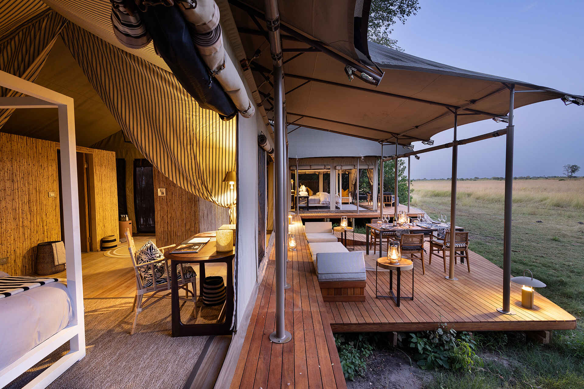 Monachira Camp: Blick auf die Veranda