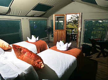 Moremi Crossing: Zeltinterieur Moremi Crossing: Zeltinterieur