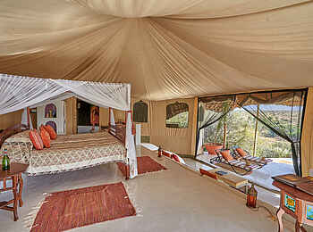 Sasaab Camp: Blick ins Zelt Sasaab Camp: Blick ins Zelt