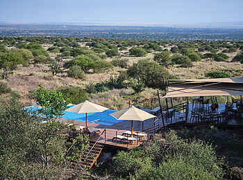 Elephant Gorge Camp: Blick auf Poolbereich