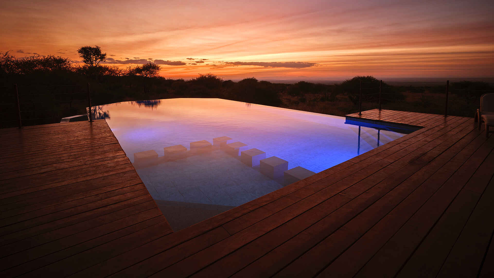 Elephant Gorge Camp: Swimmingpool bei Nacht