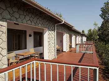 Tloma Lodge: Der Blick auf einen Teil der Gästeunterkünfte