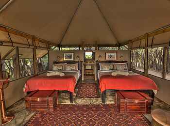 Meno a Kwena Camp: Twin Tent Betten