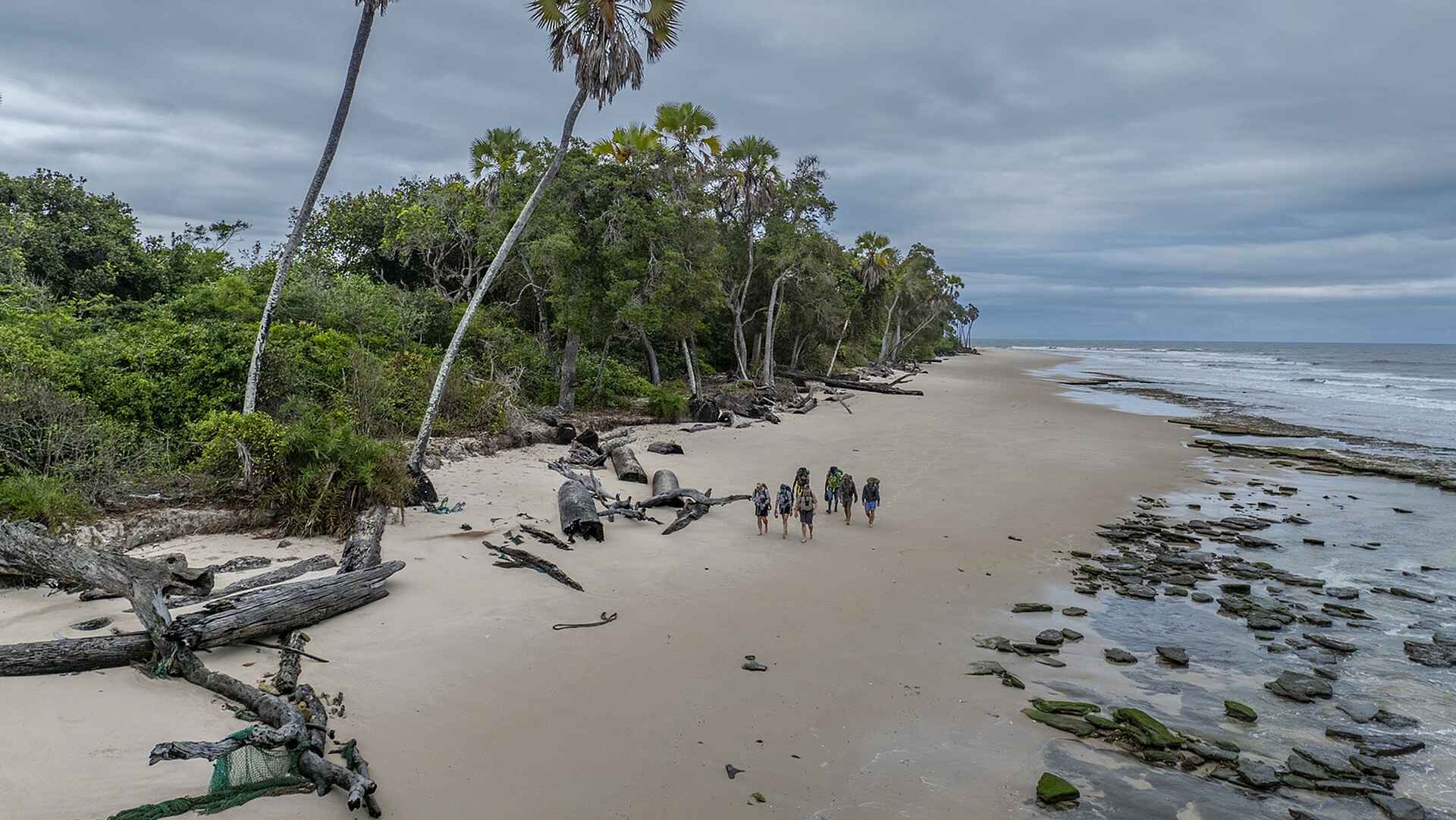 Sette Cama Eco Camp: Strandwanderung