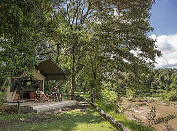 Governor´s Camp: Luxury Tent Terrasse