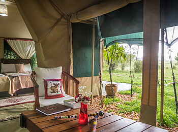 Losokwan Camp: Lounge im Familienzelt